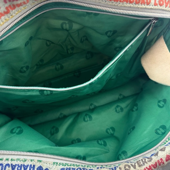 Harajuku Lovers Rainbow Logo Spellout Duffle Tote Bag Cotton Colorful - Picture 13 of 14